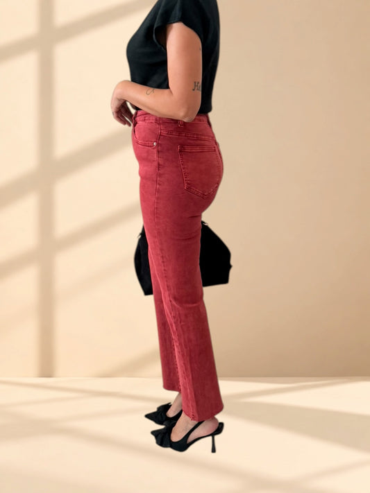 Jeans rojo estrella
