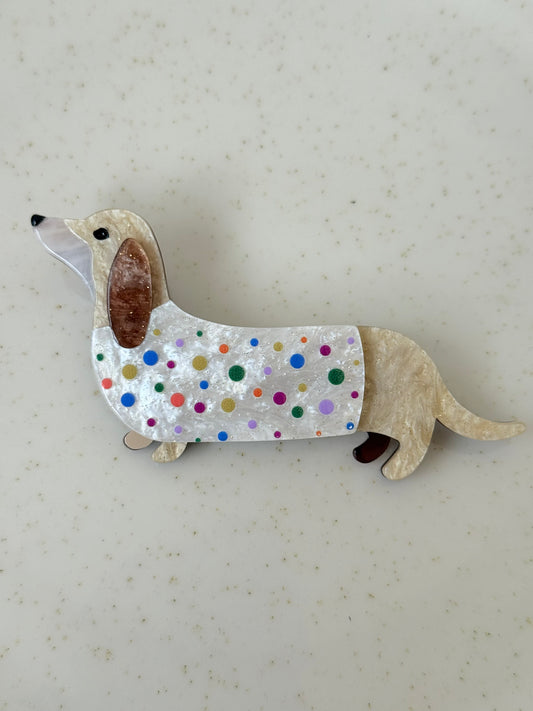 Broche TECKEL Arcoiris