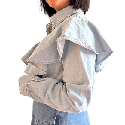 Camisa volantes denim Macarena