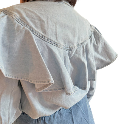 Camisa volantes denim Macarena