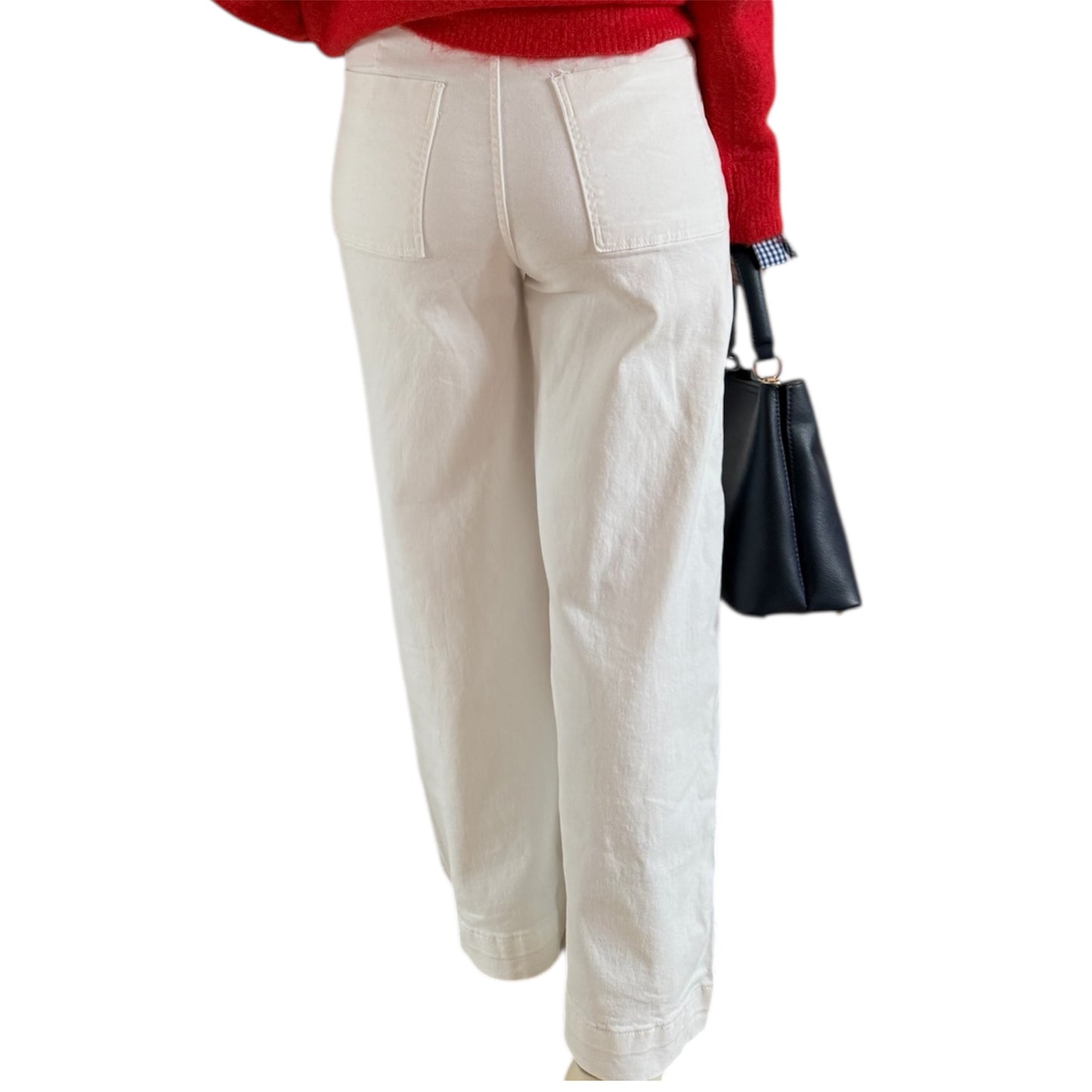 Jeans wide leg blanco Emilia