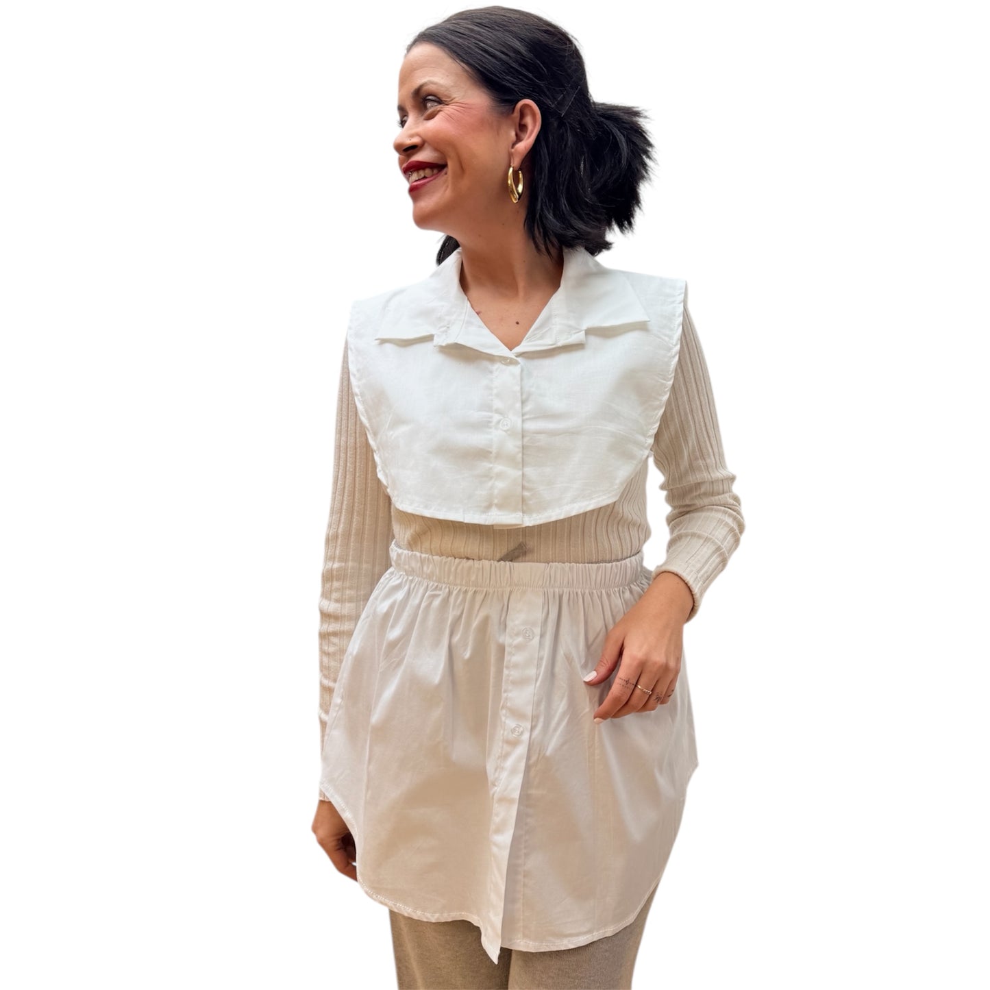 Cuello camisa blanco