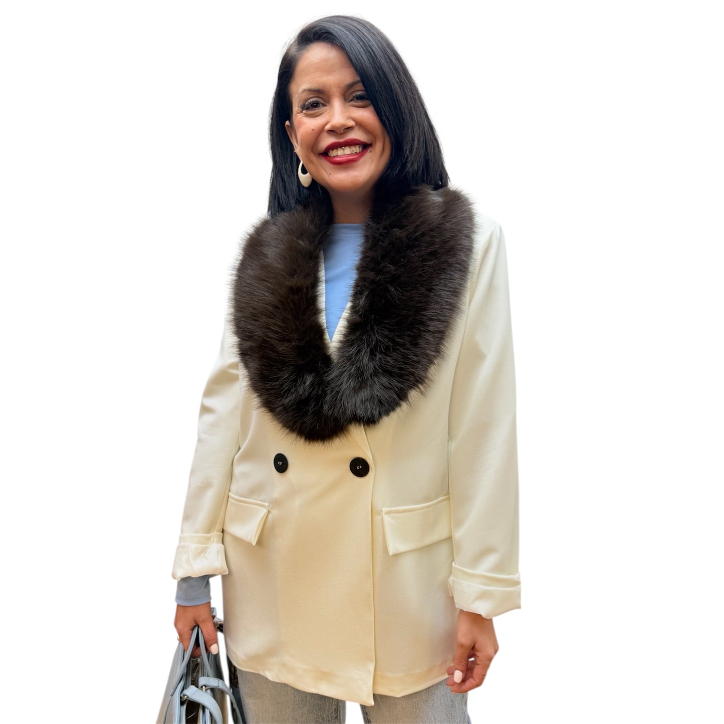 Cuello pelo chocolate