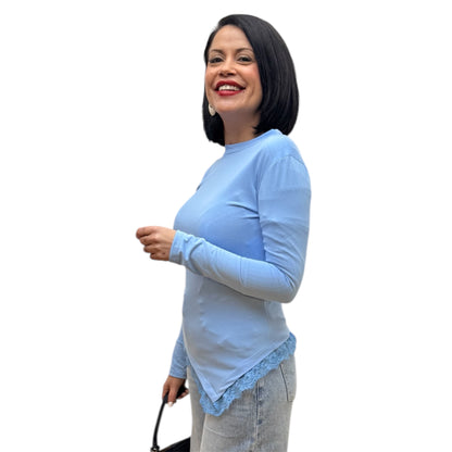 Camiseta basic chocolate azul bebé.