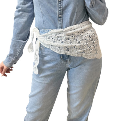 Pañuelo crochet blanco