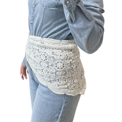 Pañuelo crochet blanco