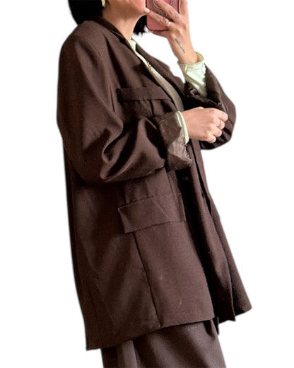 Blazer cruzada chocolate