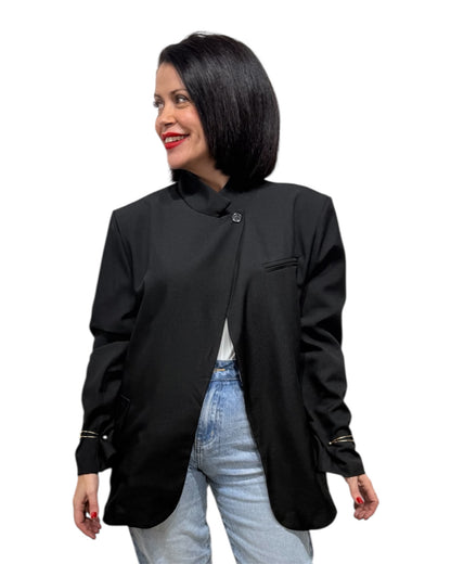 Blazer cruzada negra Kate