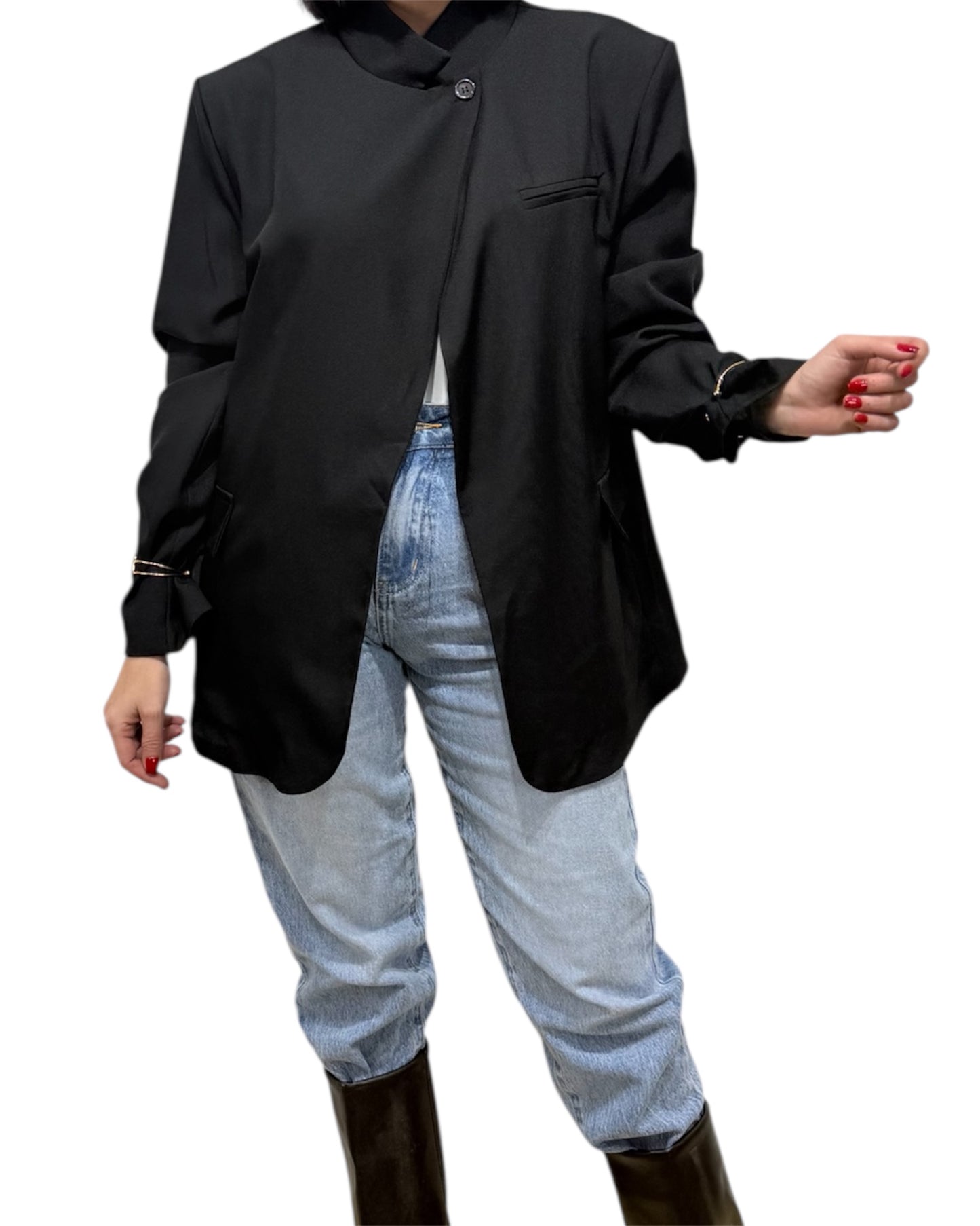 Blazer cruzada negra Kate