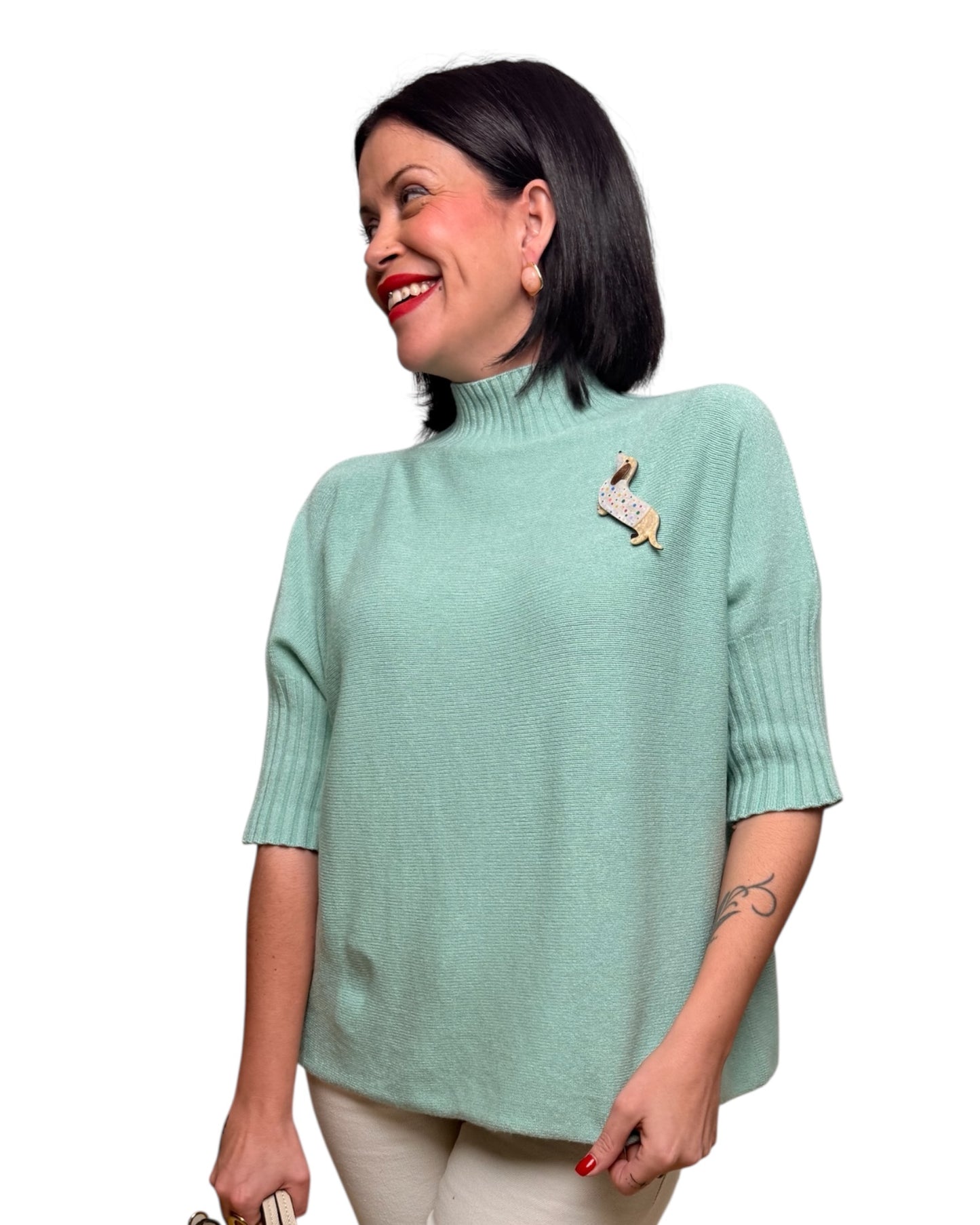 Jersey turquesa manga corta