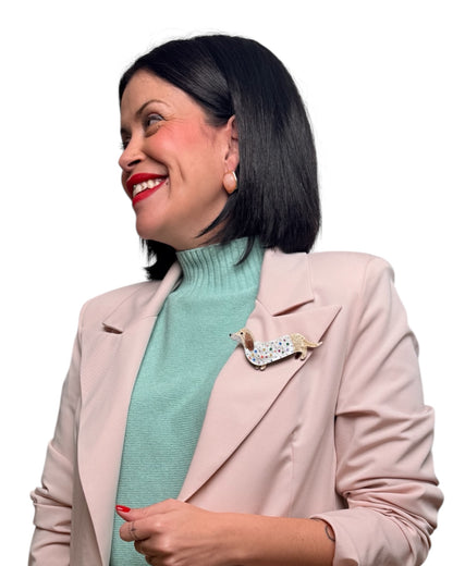 Broche TECKEL Arcoiris