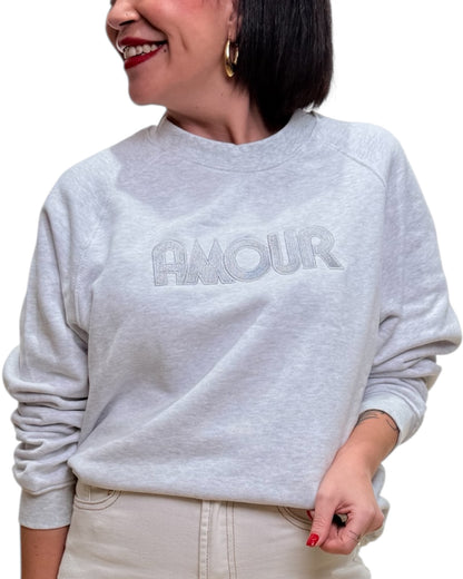 Sudadera AMOR gris