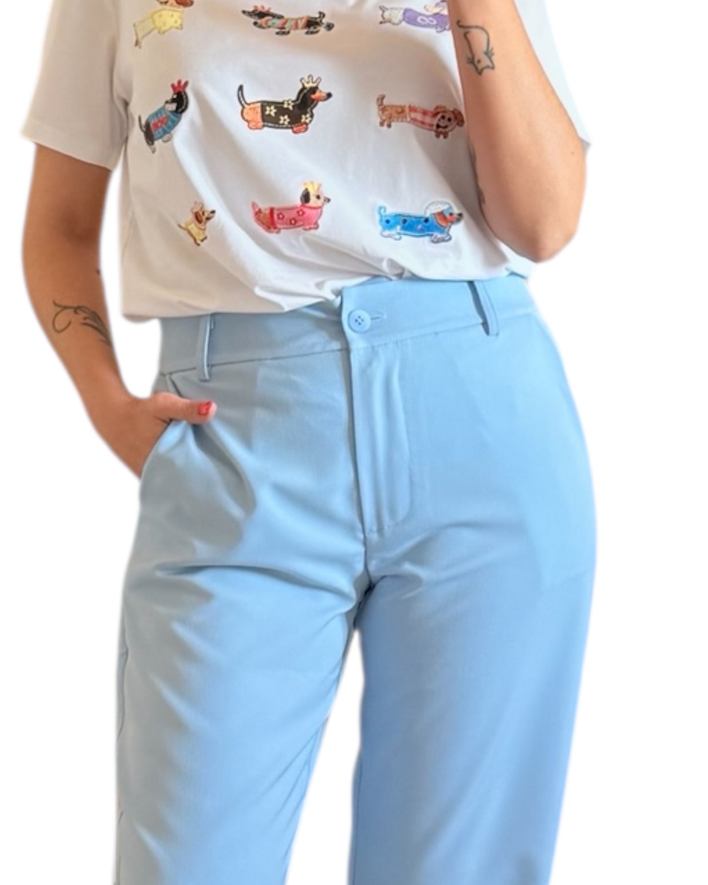 Pantalón vestido azul bebé Amelia