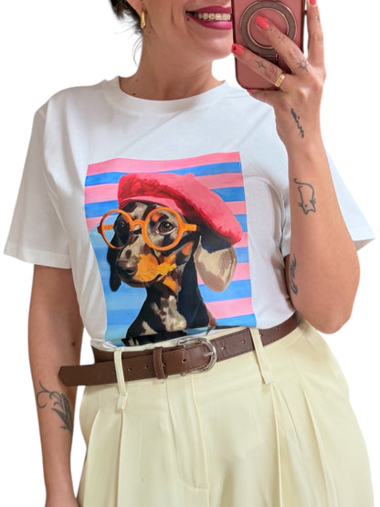 Camiseta Teckel azul