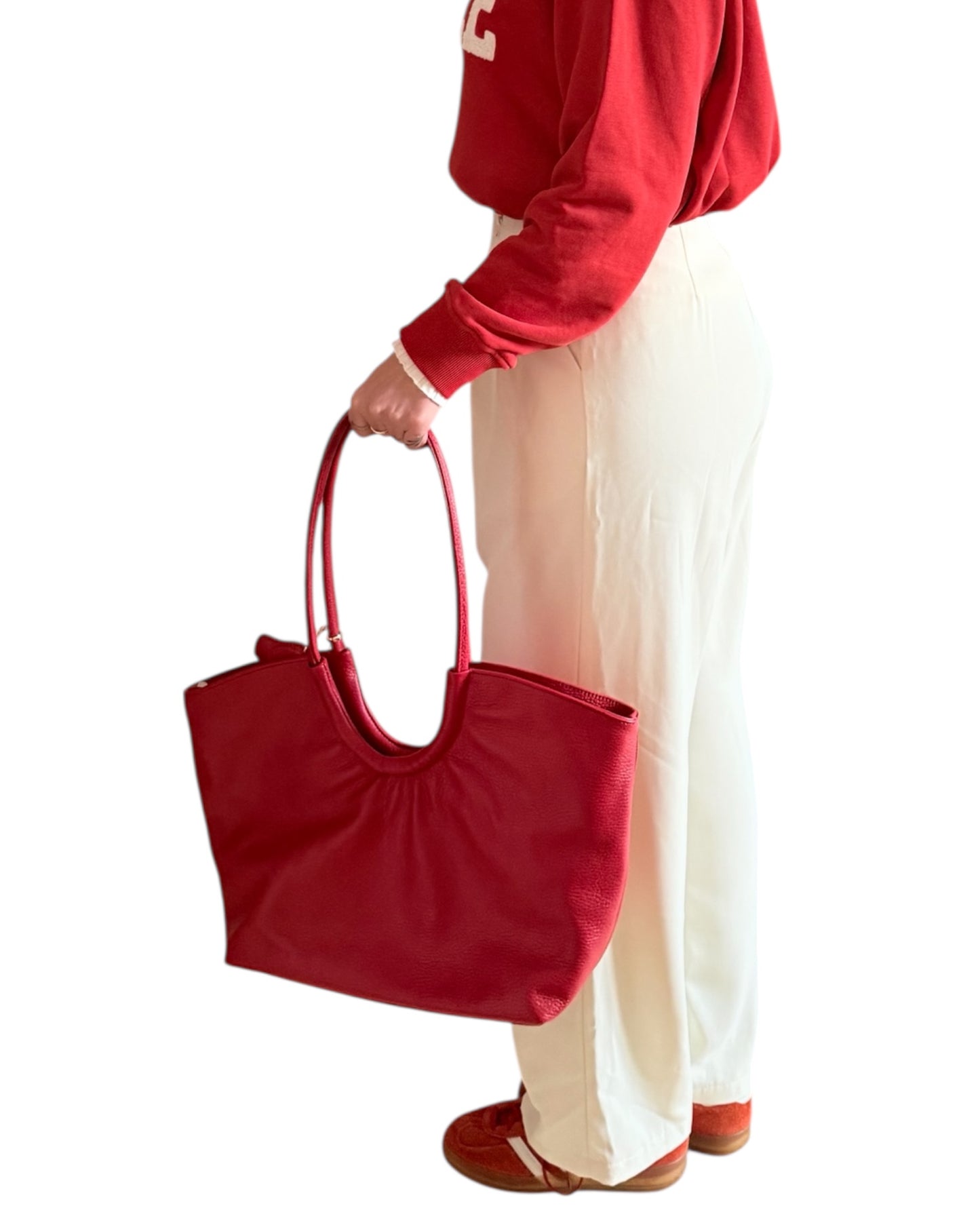 Pantalón pinzas crudo