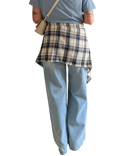 Denim camisa wide leg