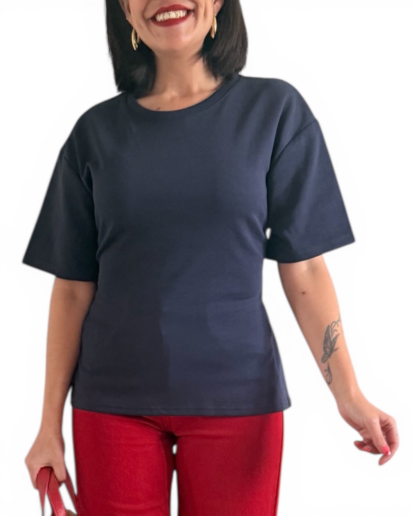 Camiseta Lady azul marino - AC