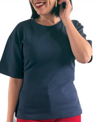 Camiseta Lady azul marino - AC