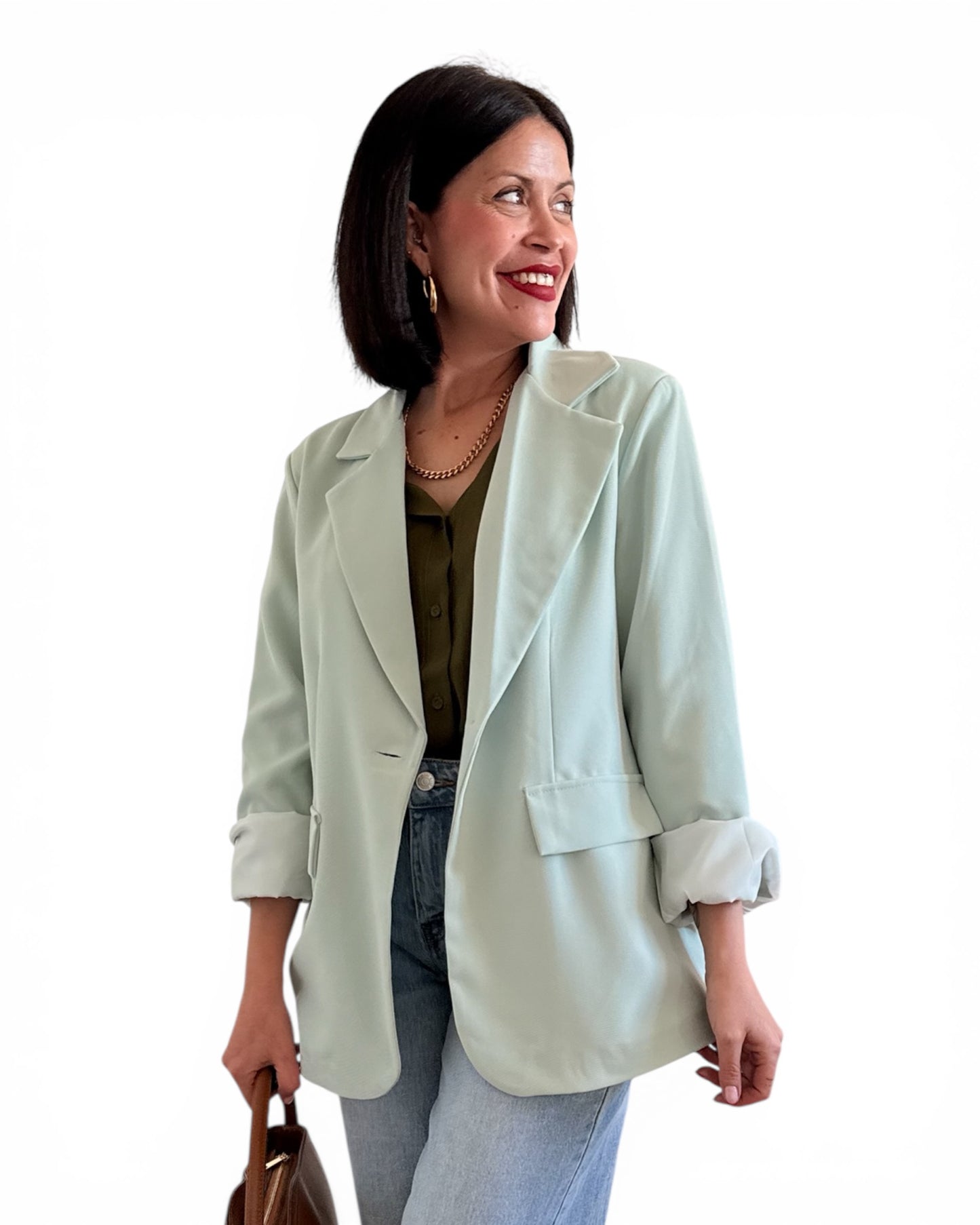 Blazer con forro verde agua - AC