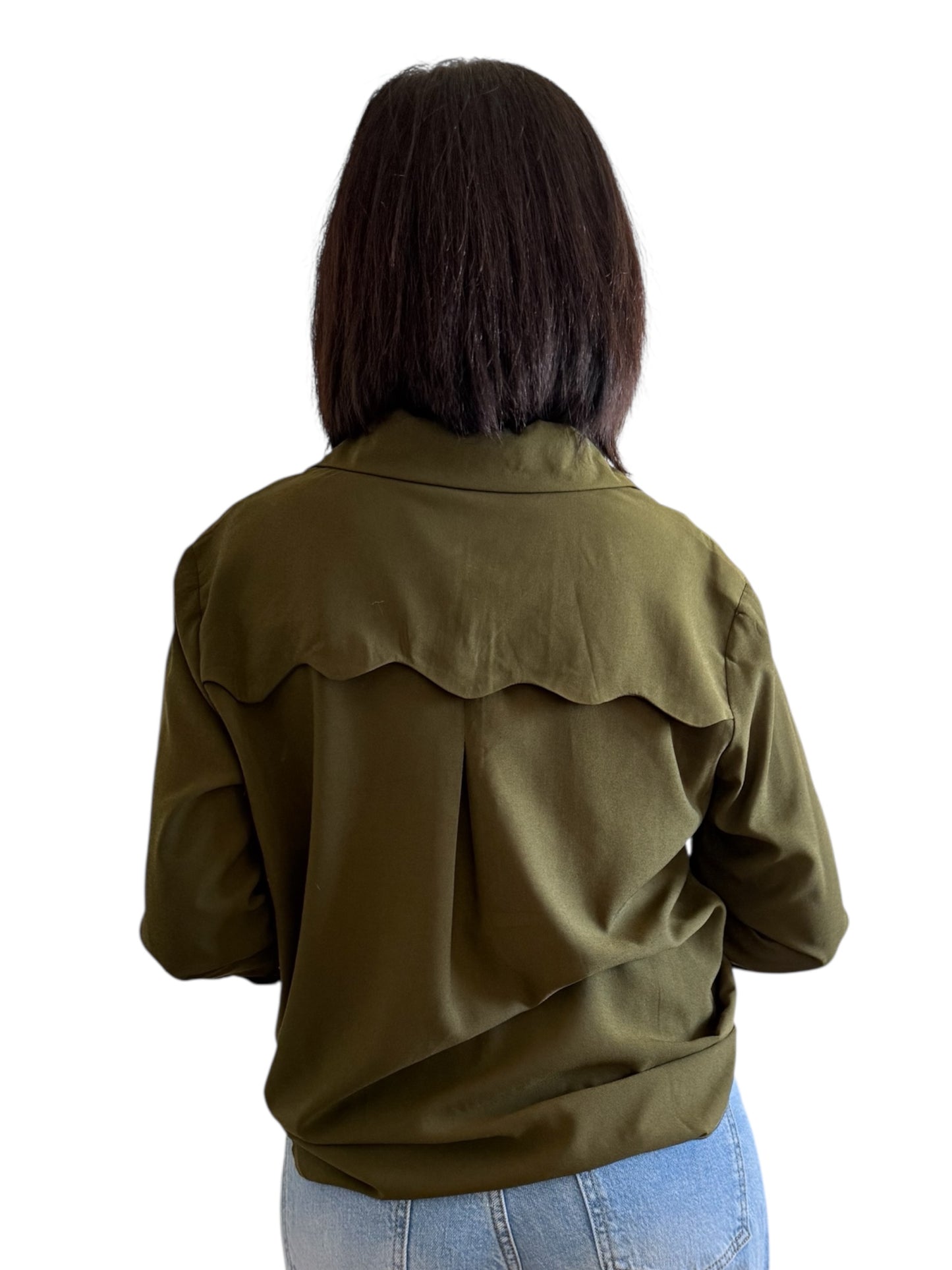 Camisa Cristal verde oliva - AC