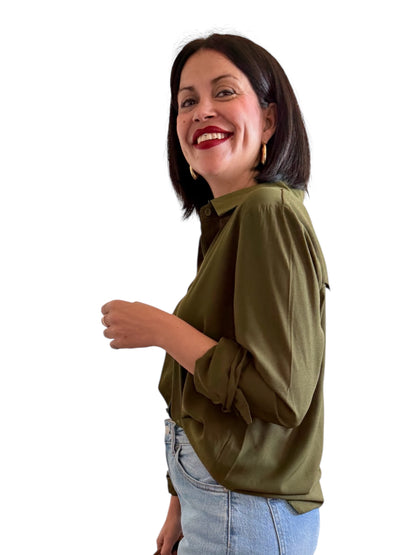 Camisa Cristal verde oliva - AC