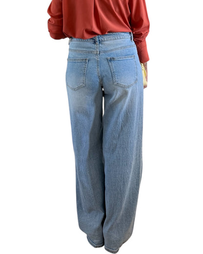 Denim camisa wide leg