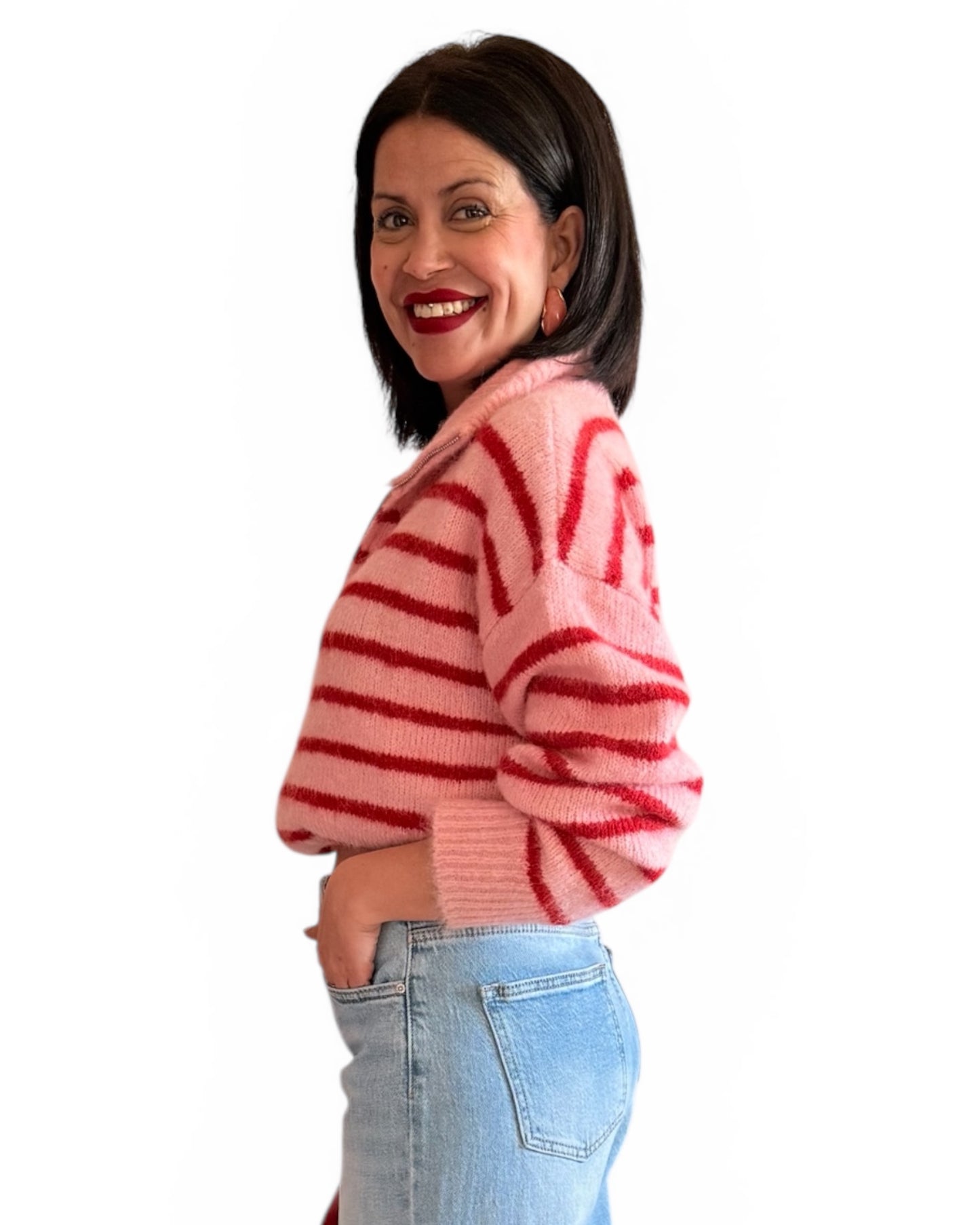 Jersey marinero rosa rojo