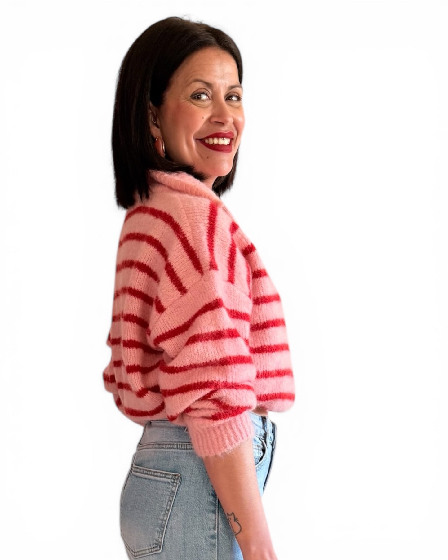 Jersey marinero rosa rojo