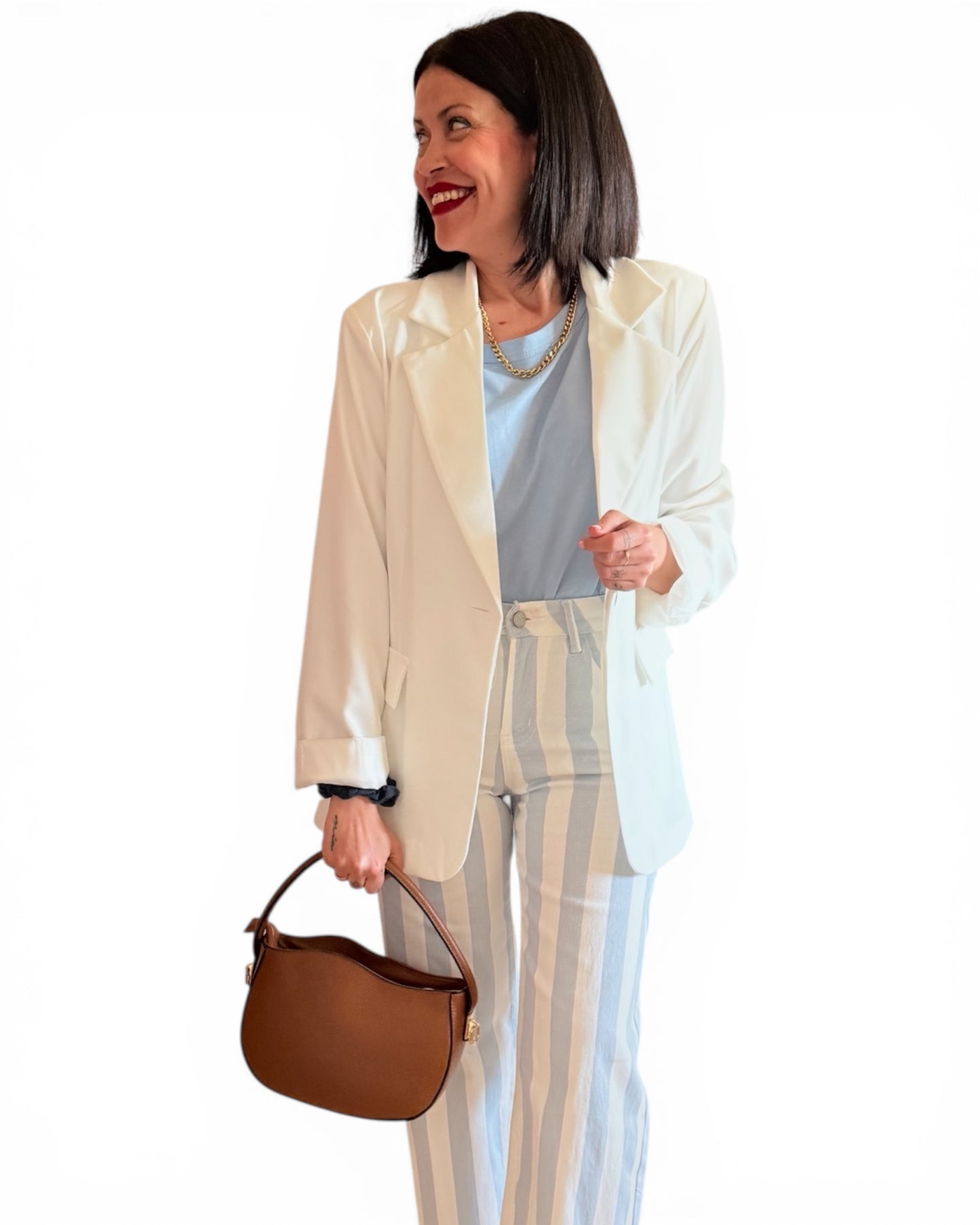 Blazer con forro blanca