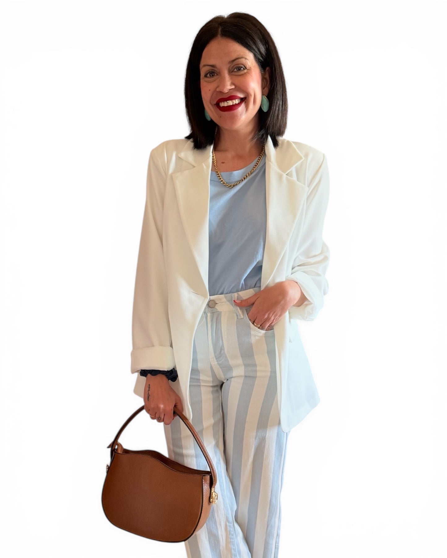 Blazer con forro blanca