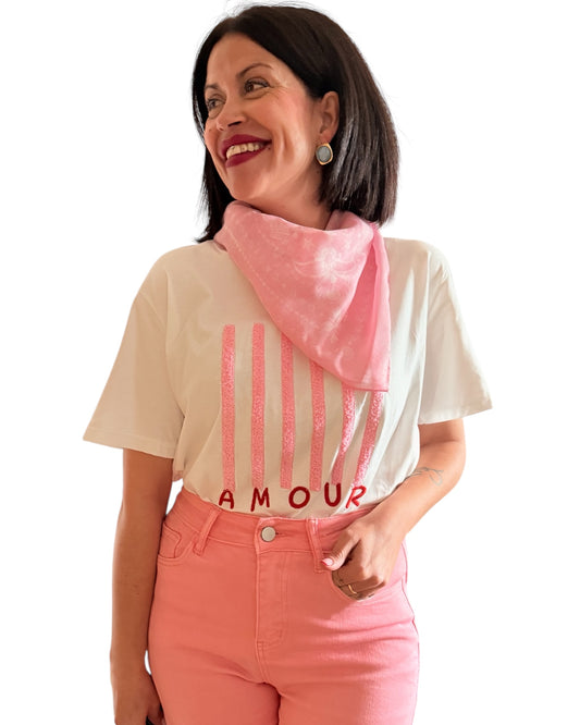 Camiseta amour rayas verticales ROSITA