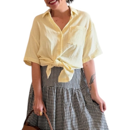 Camisa mantequilla manga corta - AC