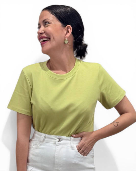 Camiseta lima manga corta