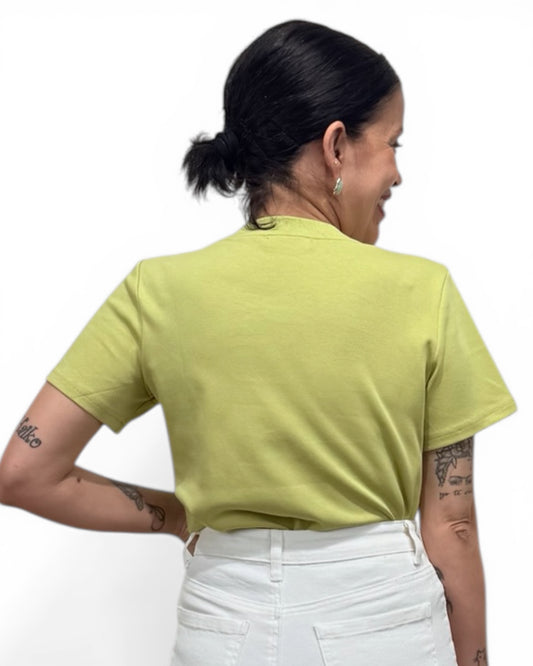Camiseta lima manga corta