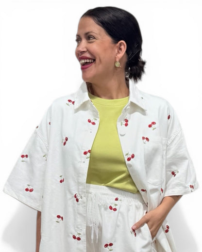 Conjunto cerezas blanco