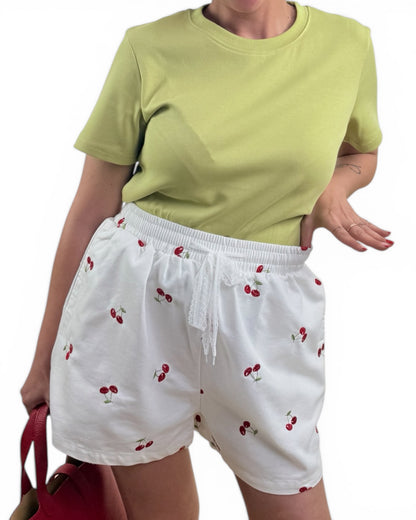 Conjunto cerezas blanco