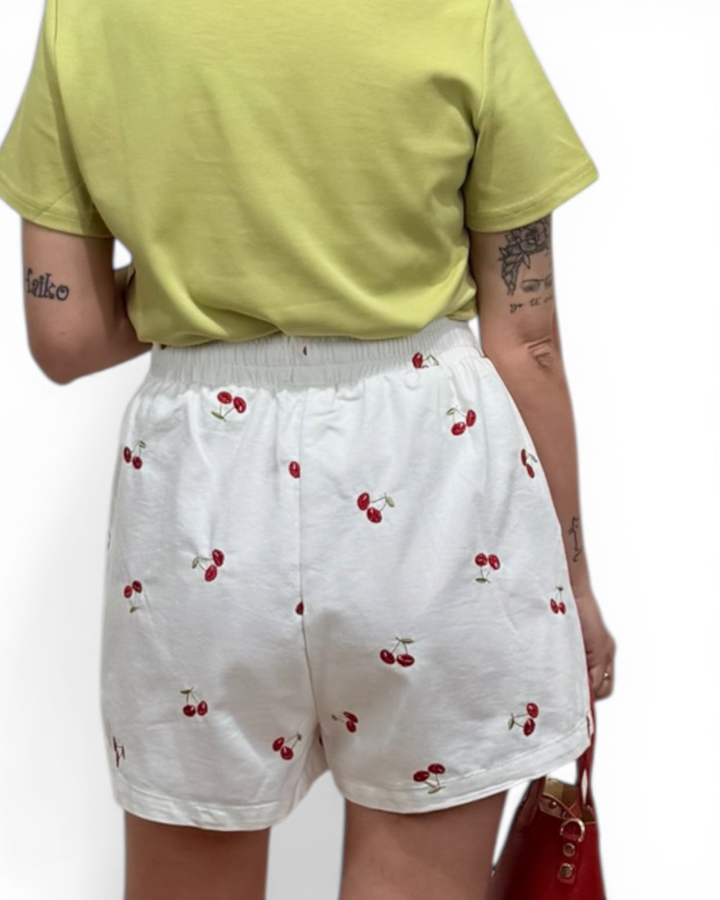 Conjunto cerezas blanco