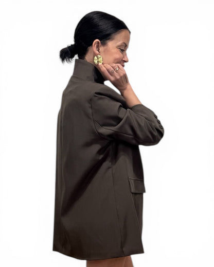 Blazer cruzada chocolate