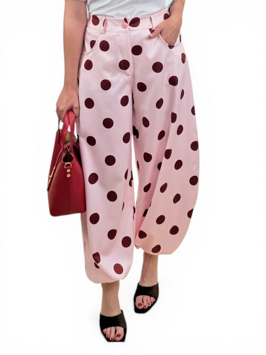Pantalón Ballom lunares rosa y burdeos