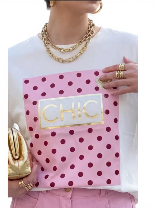 Camiseta lunares chic