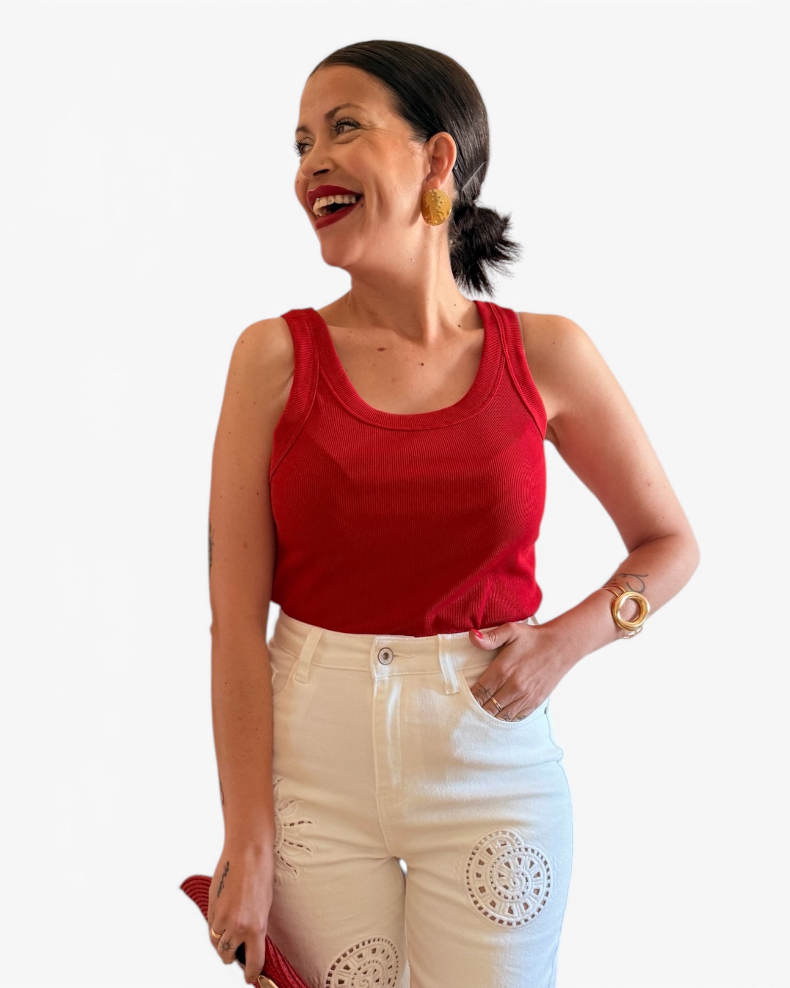 Top basic rojo - AC