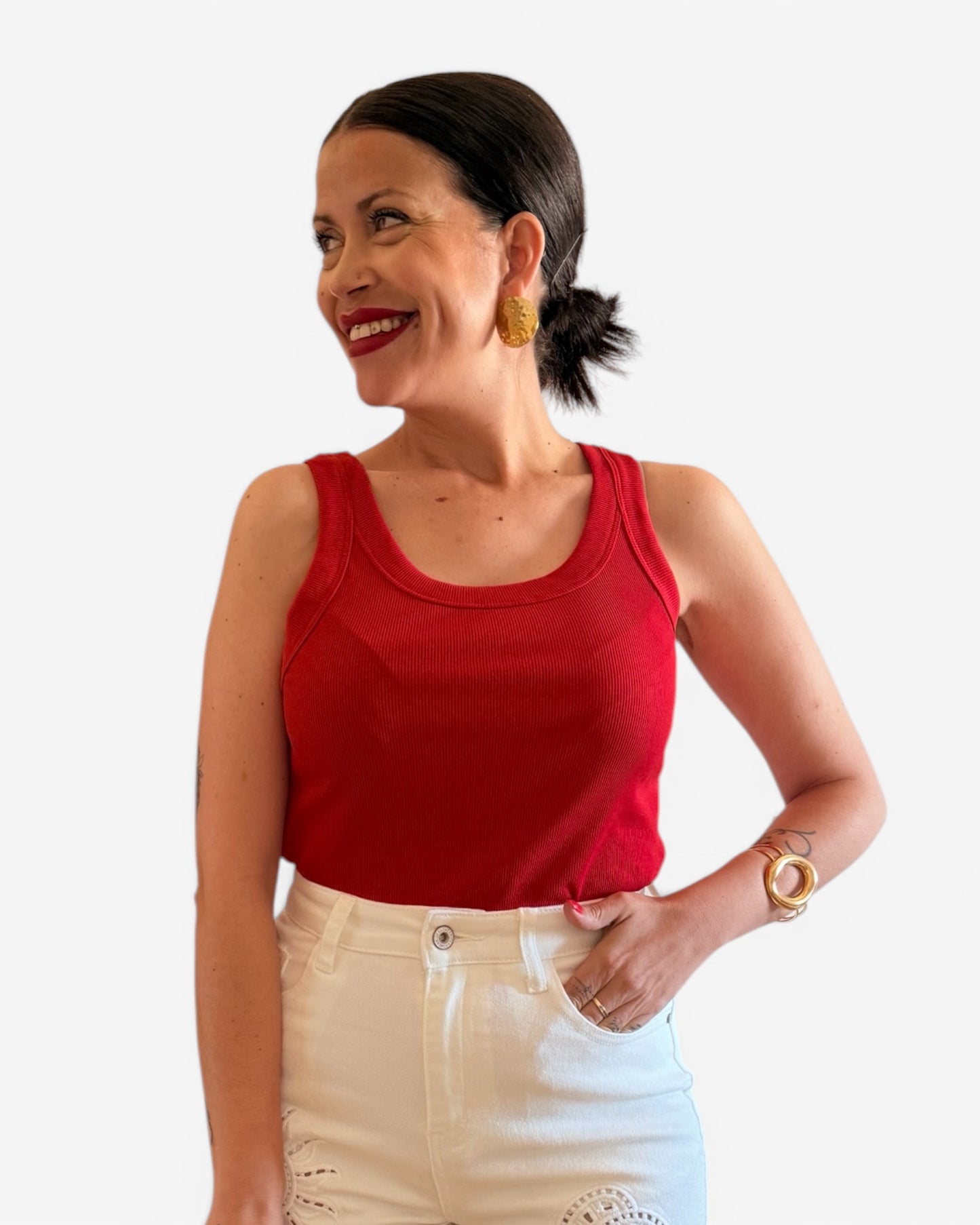 Top basic rojo - AC