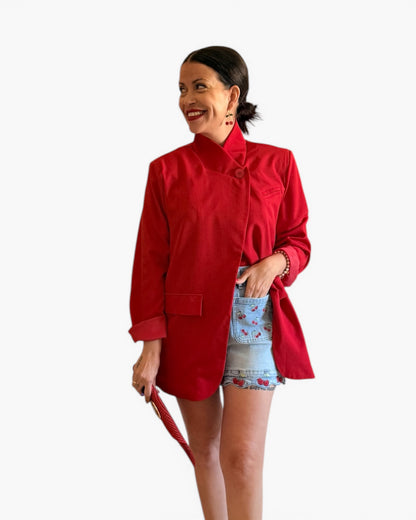 Blazer cruzada roja