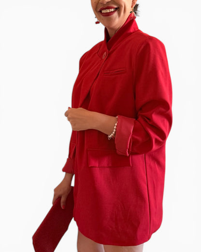 Blazer cruzada roja