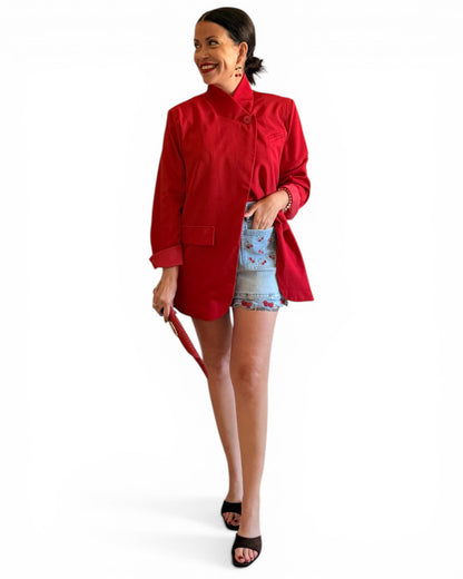 Blazer cruzada roja