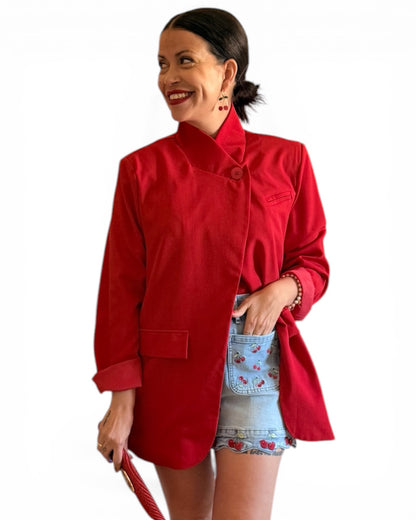 Blazer cruzada roja