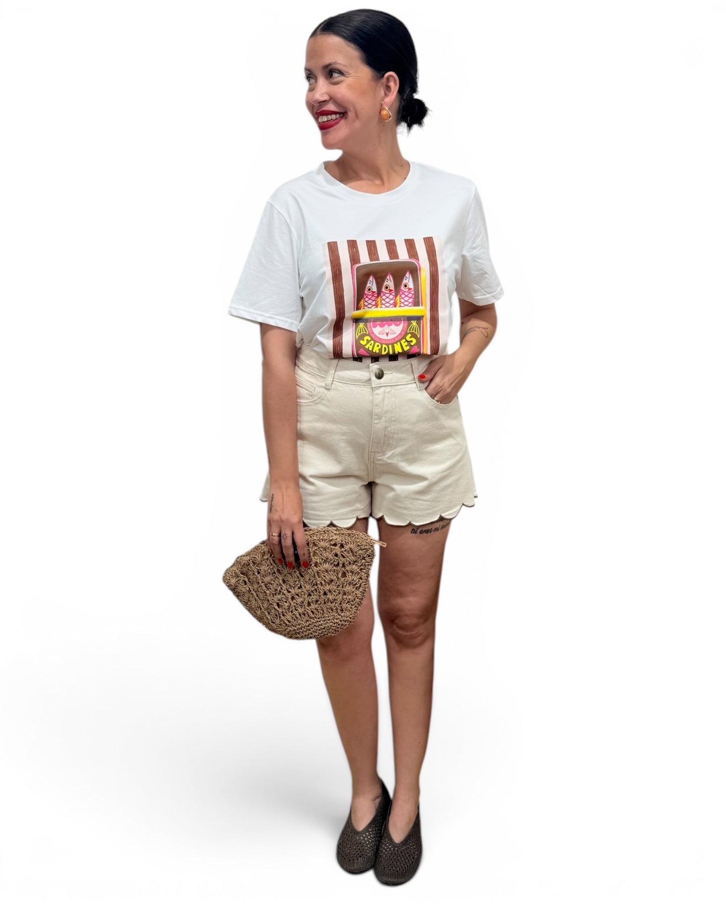 Camiseta Sardinas chocolate - AC