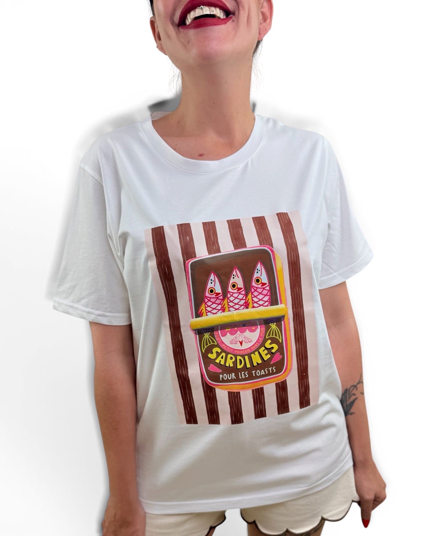 Camiseta Sardinas chocolate - AC
