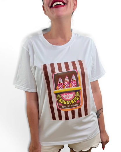 Camiseta Sardinas chocolate - AC