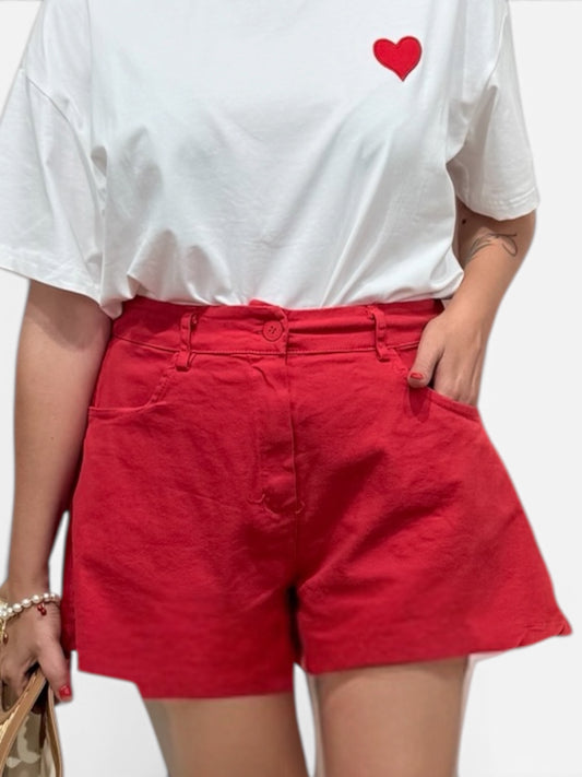 Short vuelo rojo